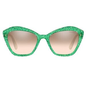 MIU MIU Green Glitter Sunglasses